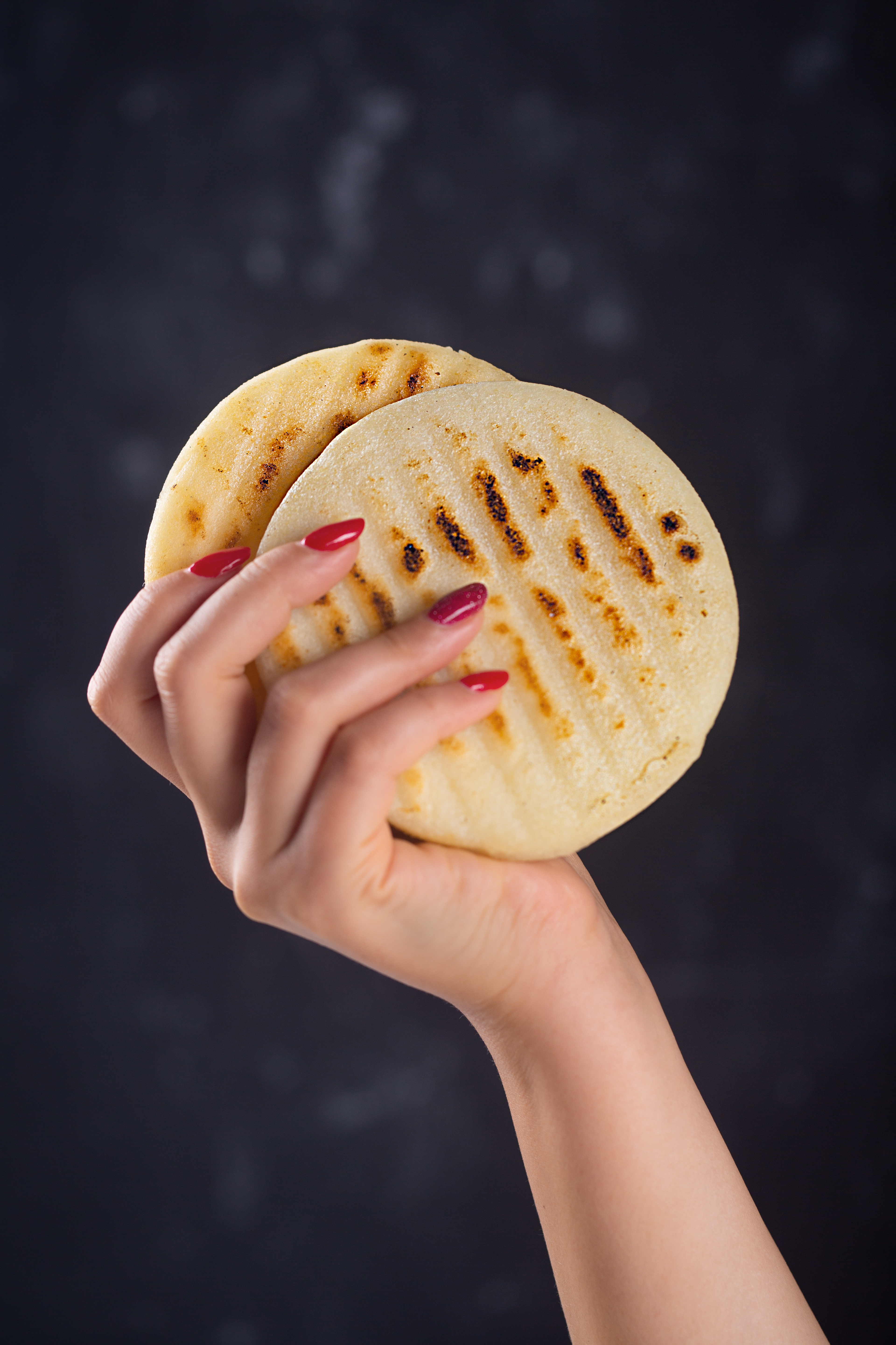 Traditional Venezuelan food arepa made from cornmeal